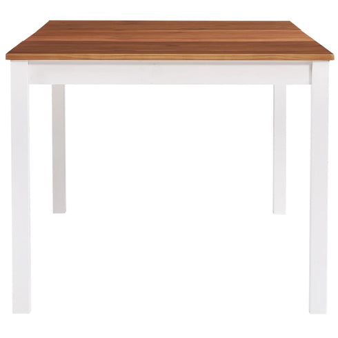 Maison Madeleine -  9 Piece Dining Set Pinewood White and Brown